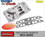 Edelbrock 7561 Rpm Air-gap Bb Chevy 2-O Intake W/ Free Gaskets. Fixed Price $460.95.