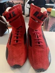 Rjs & Racequip Red Racing Shoes And Gloves Sfi 3.3/5 Mens 12 Xl. Fixed Price $120.00.