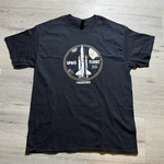 Space Flight Rocket Graphic Shirt Gildan Heavy Cotton Black Xl. Fixed Price $16.99.