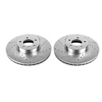 Disc Brake Rotor Set-front Drilled, Slotted And Zinc Plated Pair. Fixed Price $264.61.