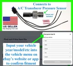Fits Chevy Dodge Jeep A/c Transducer Pressure Sensor Air Conditioning Connector. Fixed Price $22.99.