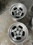 Pair Vintage Anson Sprint 14X7 Aluminum Slot Mag Wheel 5 3/4 Gm Pattern Rim. Fixed Price $279.95.