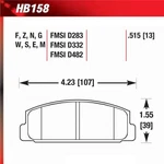 Hawk HB158E.515 Racing Pad - Blue Compound. Fixed Price $163.79.
