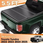 5.5FT Tri-fold Hard Tonneau Cover For 2022 2023 2024 2025 Toyota Tundra W/ Light. Fixed Price $329.00.