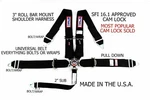 Rjs Racing Sfi 16.1 Universal 5 Pt Cam Lock Harness Belt Black & Hw. Fixed Price $174.99.