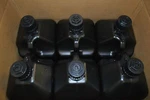 Survival ( 6 ) 5 Gallon Utility Water Fuel Dump Jugs With Fill Hose Black. Fixed Price $154.99.