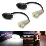 Smoked Lens White Led Front Fender Flare Sidemarker Lamps 17-20 Ford Raptor. Fixed Price $26.09.