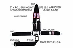 Rjs Racing Sfi 16.1 Latch & Link 5 Pt Harness V Roll Bar Mount Bolt/wrap Black. Fixed Price $93.99.