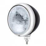 United Pacific Black Guide Style Hot Rod Headlight W/ No Turn Signal 32692. Fixed Price $125.65.