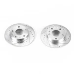 Disc Brake Rotor Set-rear Drilled, Slotted And Zinc Plated Pair. Fixed Price $139.99.