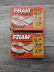 Fram Extra Guard Air Filter, CA7365 New Two Pack Dodge Plymouth Chrysler. Fixed Price $15.00.