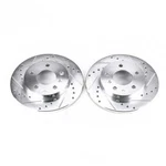 Disc Brake Rotor Set-rear Drilled, Slotted And Zinc Plated Pair. Fixed Price $174.99.