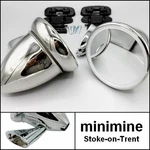 Classic Mini Door Tex Torpedo Bullet Mirror Pair MMR01L MMR01R Stainless Steel. Fixed Price $116.87.
