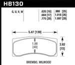 Hawk Performance HB130U.980 DTC-70 Disc Brake Pad. Fixed Price $423.89.
