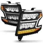 Anzo Plank Style Crystal Black Led Headlights Fits 2015-20 Chevy Suburban Tahoe. Fixed Price $899.00.