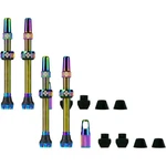Pack Muc-off V2 Tubeless Valve Kit Iridescent, 44MM, Pair. Fixed Price $76.00.