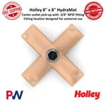 Holley 8" X Hydramat, Cross, Center Outlet Pick-up With -3/8 In. Npsf Fitting. Fixed Price $356.95.