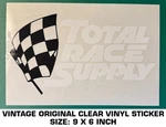 Total Race Supply - Vintage Original Clear Vinyl Decal Sticker Nhra Scca. Fixed Price $10.21.
