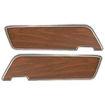 Scott Drake Deluxe Dark Walnut Woodgrain Door Panel Insert Pair Mustang 69-70. Fixed Price $152.95.