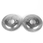 Disc Brake Rotor Set-front Drilled, Slotted And Zinc Plated Pair. Fixed Price $259.99.