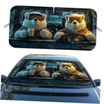 Car Window Sun Shield Funny Drive Cute Winter Snow 59"L X 31.5"W Polar Bear. Fixed Price $29.12.