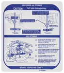 Restoparts Trunk Jacking Instructions Decal Sticker 1968 Gto Lemans And Tempest. Fixed Price $18.98.