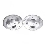 Disc Brake Rotor Set-rear Drilled, Slotted And Zinc Plated Pair. Fixed Price $124.41.
