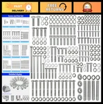 Stainless Steel Hex Kit Ford 260 289 302 Engines - 228 Pcs Nuts & Bolts. Fixed Price $69.99.