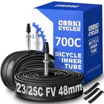 Corki Cycles Bike Tire Inner Tubes 700X23-25C, Presta Valve 48MM. Fixed Price $26.11.
