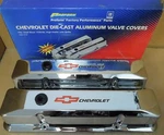 Proform 141-117 Bowtie Sb Chevy Tall Chrome Aluminum Valve Covers W/baffles. Fixed Price $239.99.