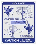 Restoparts Trunk Jacking Instructions Decal Sticker 1967 Gto Lemans And Tempest. Fixed Price $19.98.