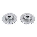Powerstop Evolution Drilled Slotted Rotors Pair Front For Hyundai Genesis. Fixed Price $245.14.