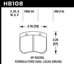 Hawk Performance HB108S.560 HT-10 Disc Brake Pad. Fixed Price $178.99.