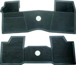 61-64 Chevy Bow Tie Rubber Floor Mat Set W/o Console Black 2 Pc Front And Rear. Fixed Price $433.46.