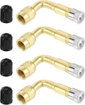 Partuto 1 Set 90-DEGREE Tire Valve Stem Extenders Cars Bicycles Gold Tone. Fixed Price $20.45.