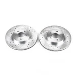 Disc Brake Rotor Set-front Drilled, Slotted And Zinc Plated Pair. Fixed Price $262.99.