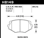Hawk Performance HB149S.505 HT-10 Disc Brake Pad Fits 94-05 Miata. Fixed Price $185.39.
