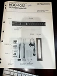 Kenwood KGC-4032 KGC4032 Repair & Service Manual *original*. Fixed Price $18.99.