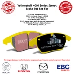 Ebc Yellowstuff 4000 Brake Pad Set Rear For Honda / Mazda Mercury # DP41003R. Fixed Price $108.99.