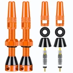 Aracey Tubeless Presta Valve Stems, 40MM, Orange, Aluminum. Fixed Price $29.99.