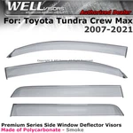 Wellvisors For Tundra 07-21 Crew Max Side Clip On Window Deflectors. Fixed Price $101.99.