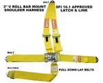 Racing Harness Seat Belt 5 Point Yellow Sfi 16.1 Latch & Link Racerdirect. Fixed Price $105.55.
