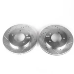 Disc Brake Rotor Set-front Drilled, Slotted And Zinc Plated Pair. Fixed Price $180.95.