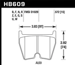 Hawk Performance HB609U.572 DTC-70 Disc Brake Pad Fits Gallardo R8 RS4 RS5 RS6. Fixed Price $400.99.