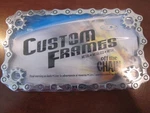 Custom Accessories Model 92773, Off The Chain, Motorcycle License Plate Frame. Fixed Price $25.00.