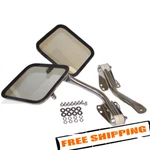 Crown RT30003 Polished Stainless Steel Mirror Kit For 1987-1995 Jeep Wrangler Yj. Fixed Price $113.58.