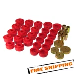 Prothane 7-132 Red Front And Rear Body Mount Bushing Kit. Fixed Price $82.32.
