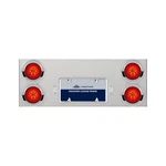 United Pacific 35005 Tail Light Panel 33 3/4", With Visors, Polished, Stainless. Fixed Price $230.72.