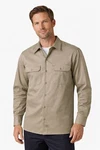 Dickies Men's 574 Twill Work Shirt, Long Sleeve Button-up Original Fit, Khaki. Fixed Price $19.99.