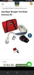 New Oem Mopar Jeep Warn Trail Rated Tow Recovery Strap Accessory Kit & Bag. Fixed Price $100.00.